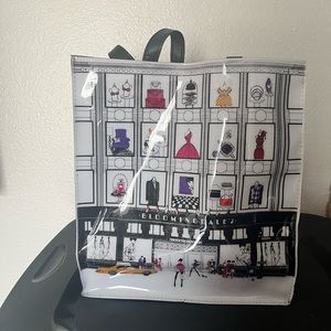 black/white bloomingdales tote